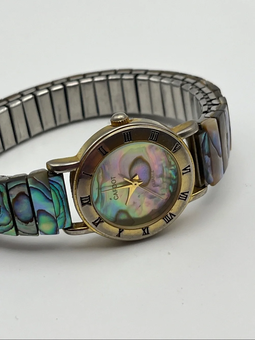 Women's Abalone Shell Dial Watch in Iridescent Multicolor